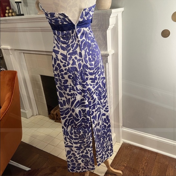 Jessica McClintock Bustier Stretch Satin Dress - Picture 4 of 8